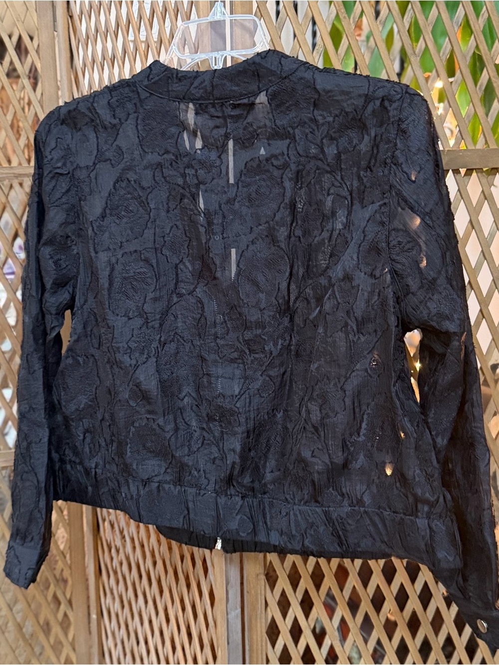 Torrid Black Textured Jacquard Bomber Jacket Size 00 - Picture 3 of 9